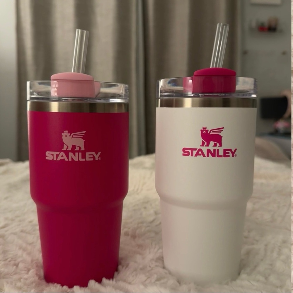 Stanley 20oz Limited Edition Set Of 2 Pink/White Tumblers.